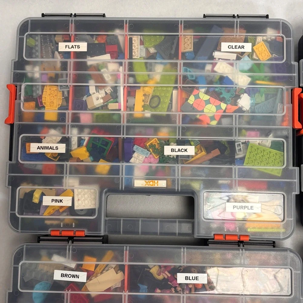 LEGO Friends Creator 14 LB Bulk Lot + 50 Minifigures + 7 Manuals + 4 Storage Box